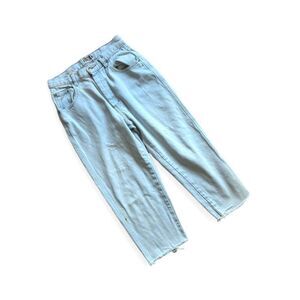 Womens Vintage Y2K 1990’s Cactus Mom Fit Raw Hem Lightest Rinse Jeans - Sz 10